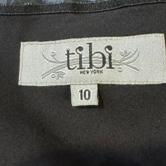 Tibi Size 10 !00% Silk Blue & Pink Floral Strapless Cocktail Dress - Picture 6 of 7